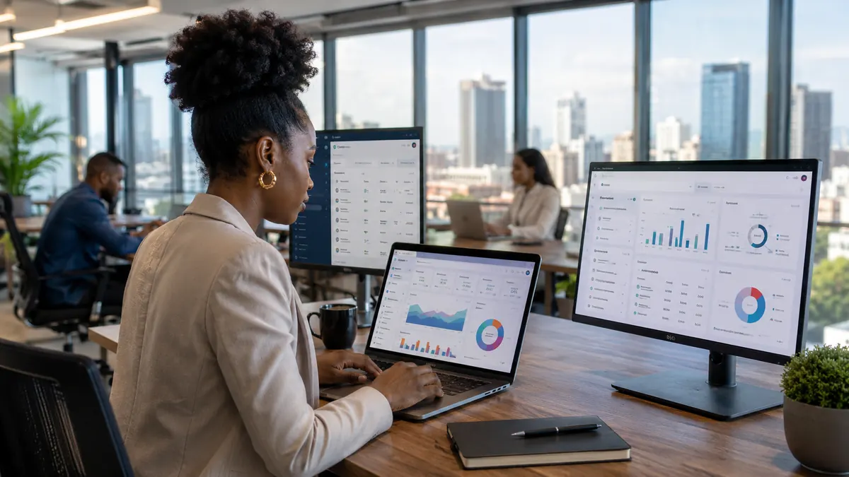 CRM dashboard and business systems workspace - Digitera Africa